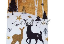 Коледна хавлиена кърпа - Златни елени